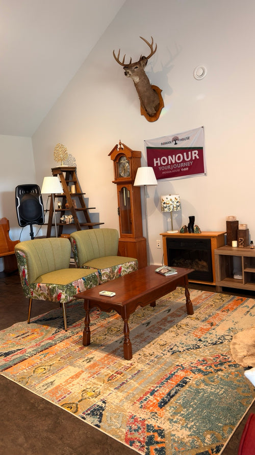 Rowan House interior — wide lounge view